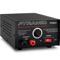 Compact Bench Power Supply 5A Linear Regulated 13.8V DC 115V AC<Pyramid