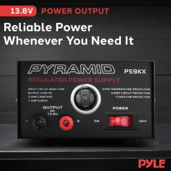 Compact Bench Power Supply 5A Linear Regulated 13.8V DC 115V AC<Pyramid