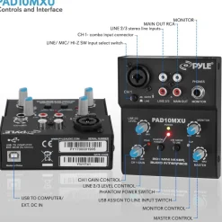 Compact Dj Mixer Pro Audio Interface<Pyle Discount
