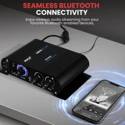 Compact Mini Bluetooth Audio Amplifier with Mic Input<Pyle Discount