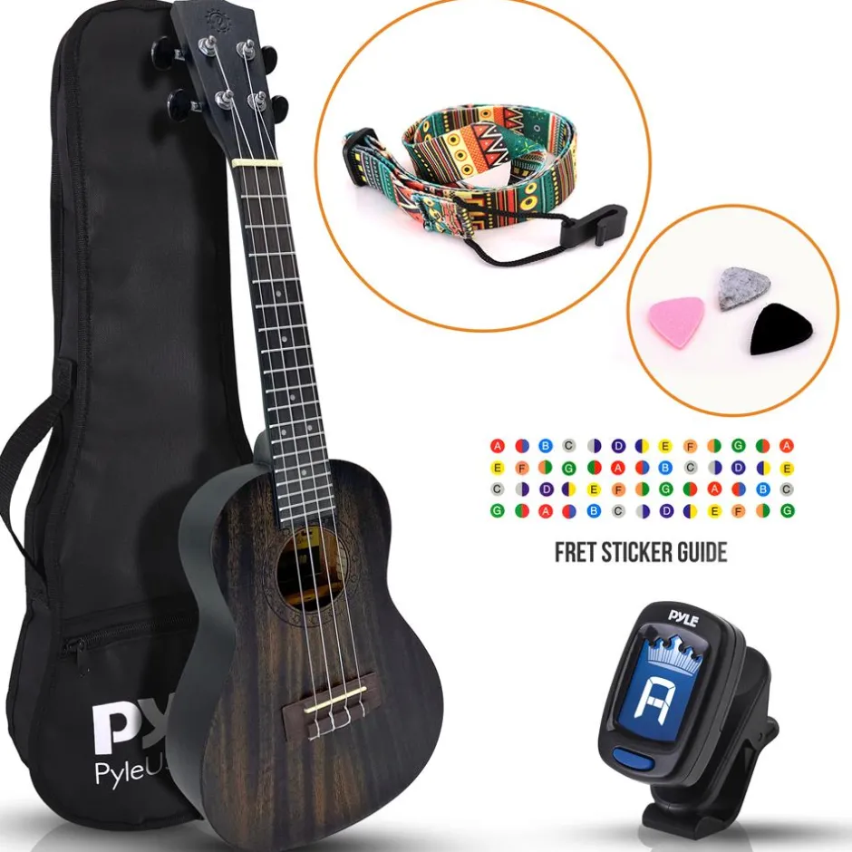 Concert Ukulele Beginner Pack<Pyle