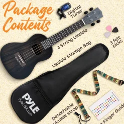 Concert Ukulele Beginner Pack<Pyle