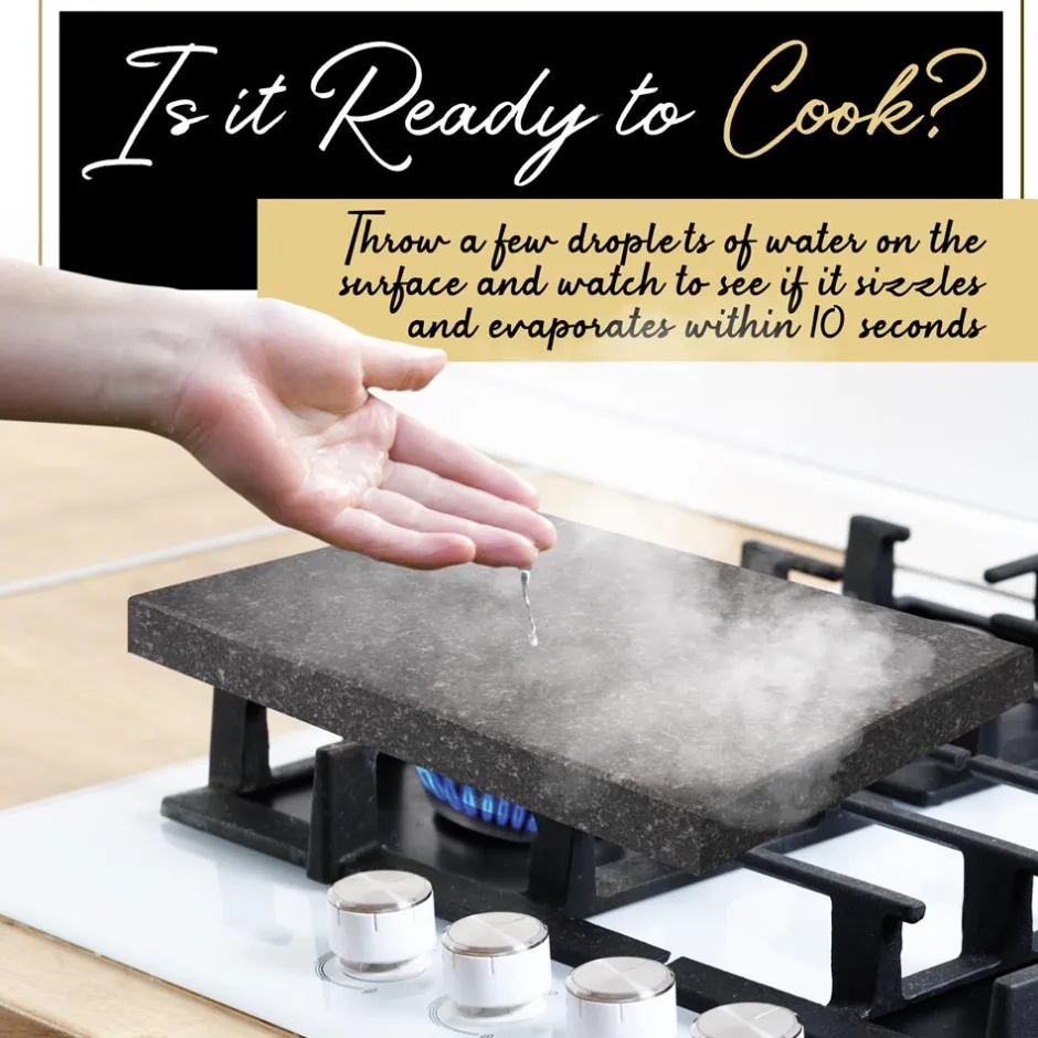 Cooking Stone Grill Set - Retains Heat - Natural Granite Stone<NutriChef Discount