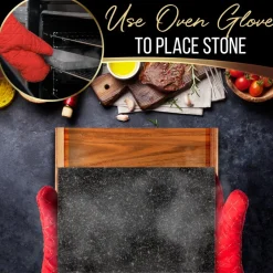 Cooking Stone Grill Set - Retains Heat - Natural Granite Stone<NutriChef Discount