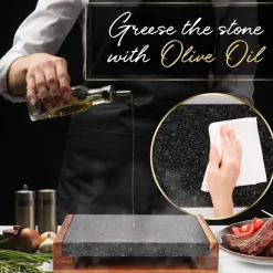 Cooking Stone Grill Set - Retains Heat - Natural Granite Stone<NutriChef Discount