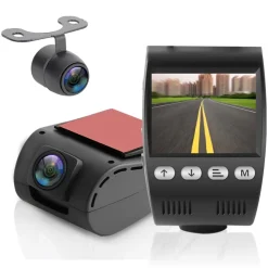 Dash Cam DVR 1080p HD Video, Night Vision, Dual Camera, 2" LCD Display<Pyle