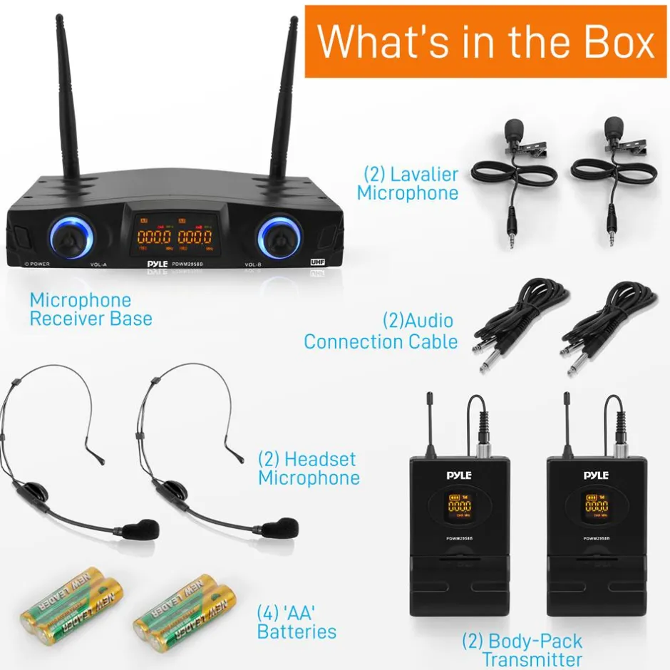 Desktop Pro Wireless Microphone System<Pyle Discount