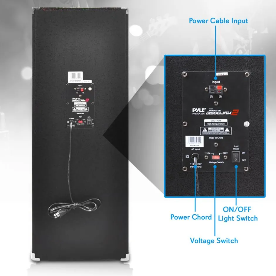DJ Speaker System 1500W Dual 10" Woofers Flashing Lights<Pyle Hot