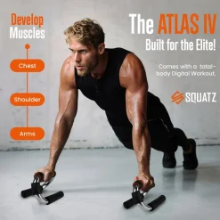 Doorway Pull-Up & Push-Up Bars Set, Adjustable, Anti-Skid, Home Gym Equipment<SQUATZ New