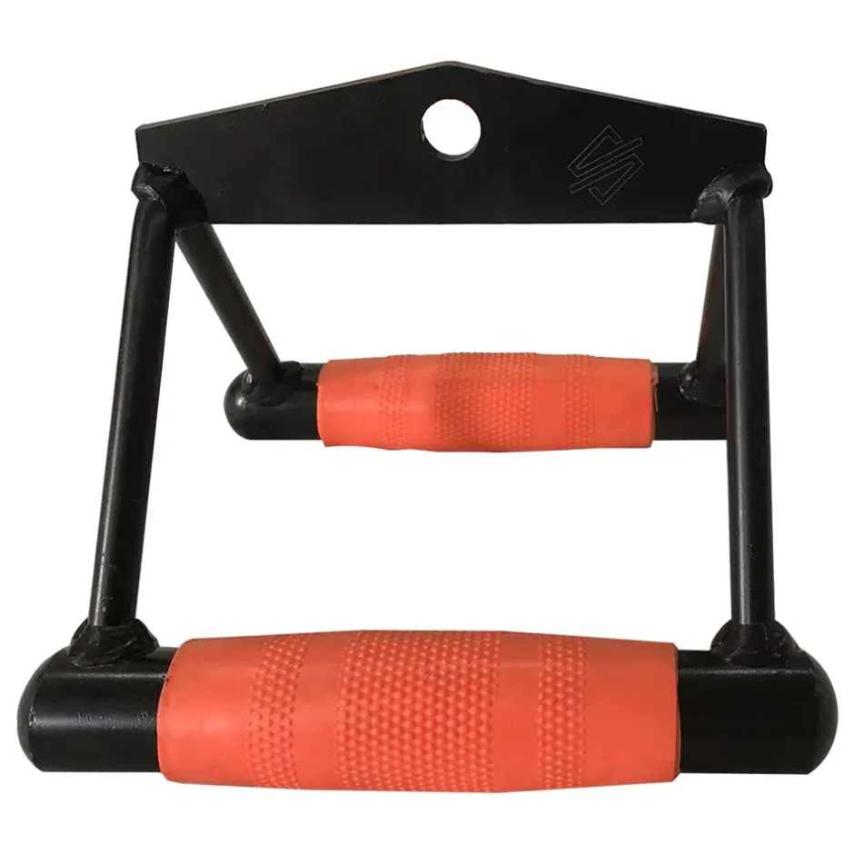 Double D Row Handle - Non-Slip Steel, 360° Rotation, Orange Handle<SQUATZ Clearance