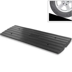 Driveway Curb Ramp - 11,000 lb Capacity, Heavy Duty Rubber, 4 ft Length<Pyle New