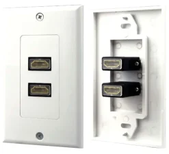 Dual HDMI Wall Plate, High-Def Video, ABS Plastic, White<Pyle Discount