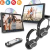 Dual Headrest DVD Player - 10.5" LCD, Stereo Speakers, Wireless Headphones<Pyle Clearance