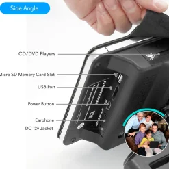 Dual Headrest DVD Player - 10.5" LCD, Stereo Speakers, Wireless Headphones<Pyle Clearance