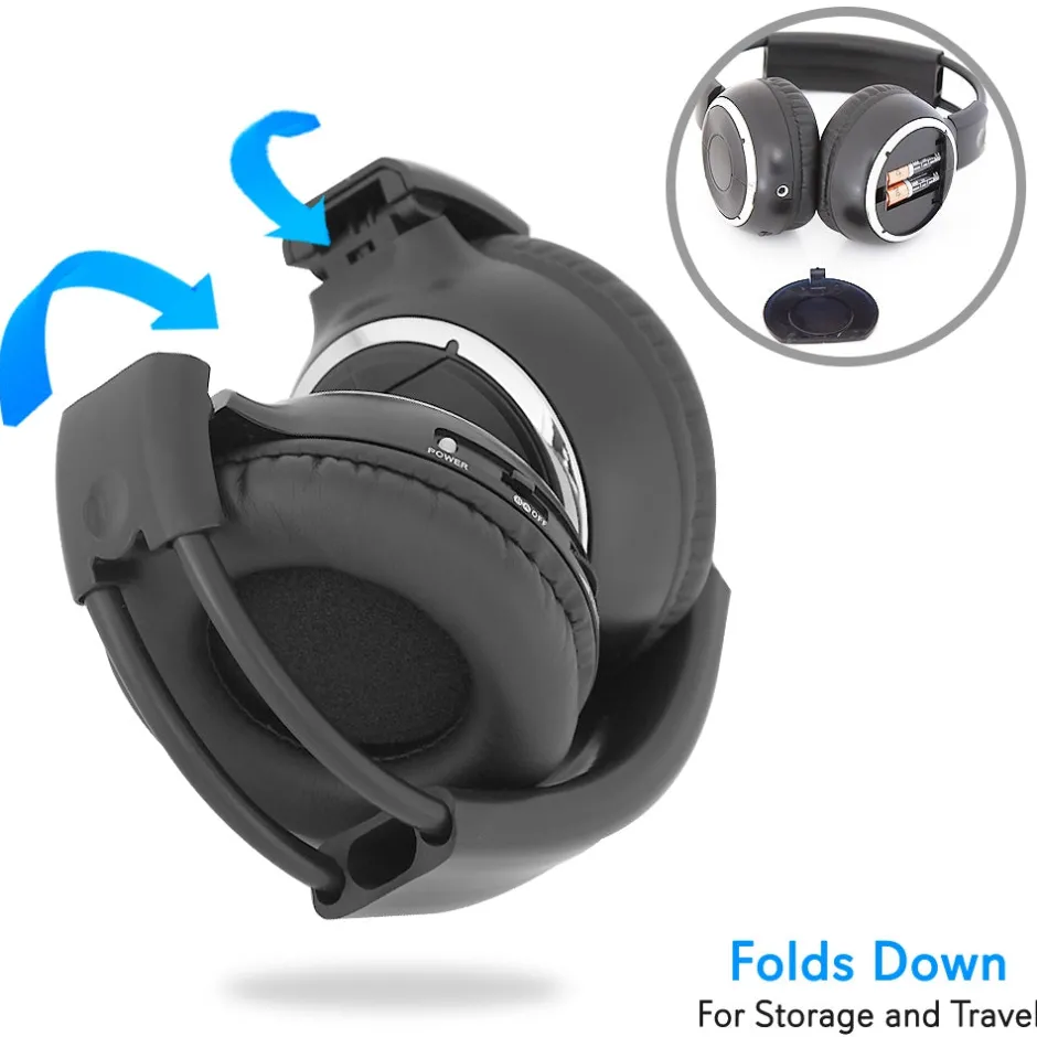 Dual Headrest DVD Player - 10.5" LCD, Stereo Speakers, Wireless Headphones<Pyle Clearance
