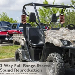 Dual Waterproof Outdoor Speakers - Weatherproof 3-Way Camo Design<Pyle