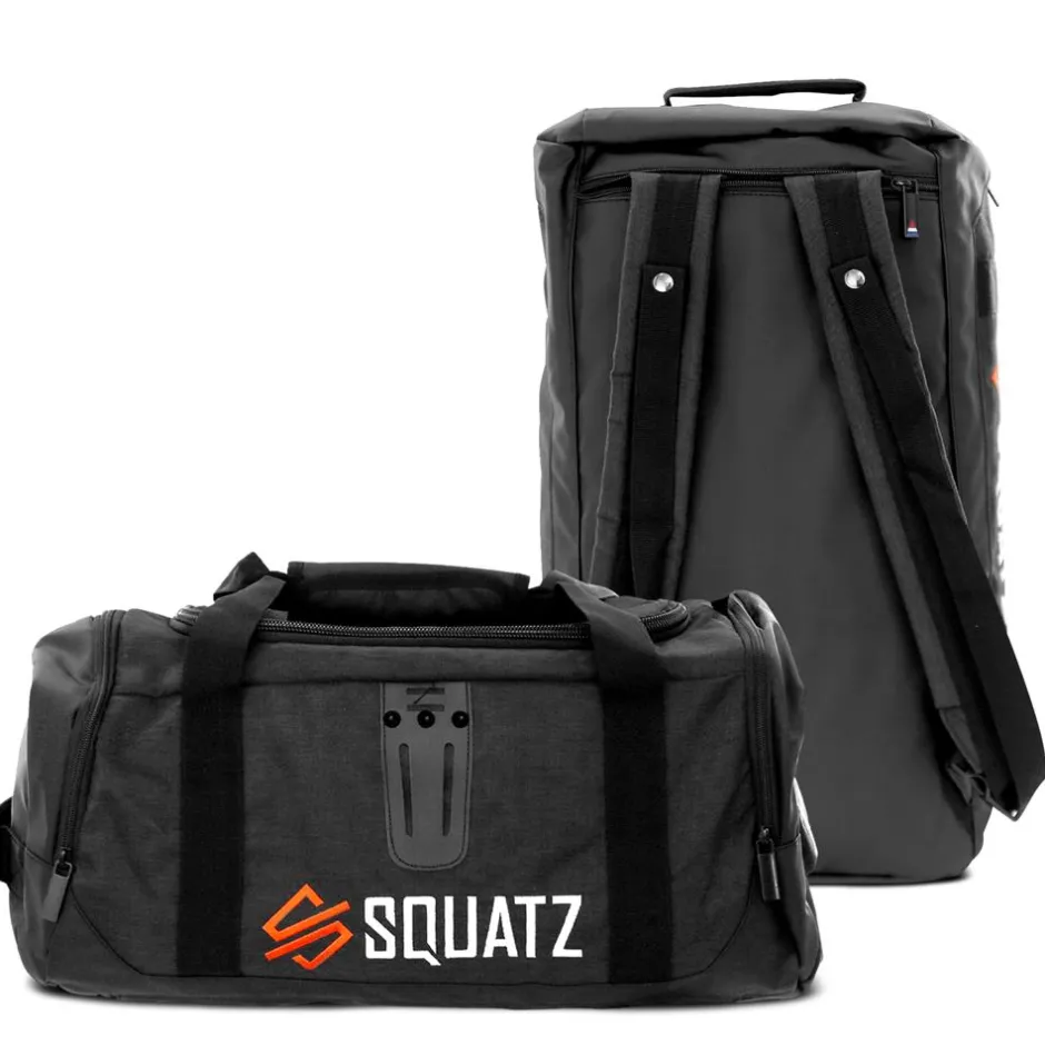 Duffle Bag with USB Port, Tear-Resistant Polyester, Extra Large, Black<SQUATZ Online