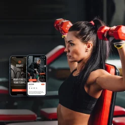 Dumbbell Set with Stand, 20lbs Neoprene Coated, Anti-Slip, Gray/Black/Orange<SQUATZ Sale