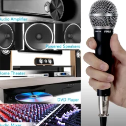 Dynamic Handheld Microphone - High Output, Zinc Alloy, Includes 15ft Cable<Pyle New