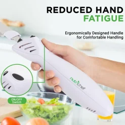 Electric Carving Knife Set - Effortless Slicing, Stainless Blades, Wood Stand<NutriChef Sale