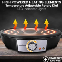 Electric Crepe Maker - Quick Cooking, Nonstick 12