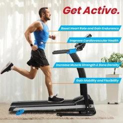 Electric Folding Treadmill, Space-Saving, 1.5 HP, Bluetooth App<SereneLife Outlet