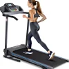 Electric Folding Treadmill, Bluetooth Sync, Manual Incline, Compact Design<SereneLife New