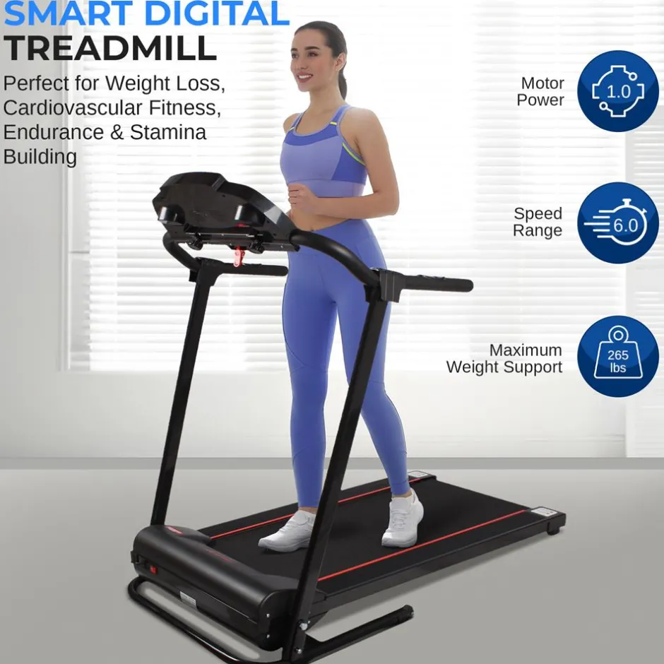 Electric Folding Treadmill, Compact Design, Bluetooth, 12 Modes<SereneLife Outlet