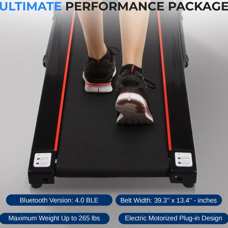 Electric Folding Treadmill, Compact Design, Bluetooth, 12 Modes<SereneLife Outlet