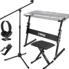 Electric Keyboard Accessory Set, Adjustable Stand, Iron, Black<Pyle Hot