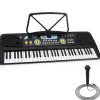 Electric Keyboard 61-Key Portable Karaoke Piano with Mic & Speakers<Pyle Best