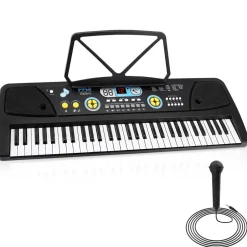 Electric Keyboard 61-Key Portable Karaoke Piano with Mic & Speakers<Pyle Best