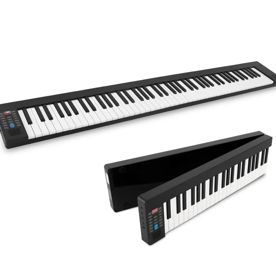 Electric Keyboard Piano 88 Keys Portable Foldable Bluetooth 128 Tones<Pyle Hot