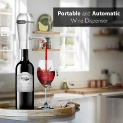 Electric Wine Aerator Pump - Fresher Wine, Automatic, Aluminum Alloy<NutriChef Outlet