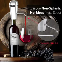 Electric Wine Aerator Pump - Fresher Wine, Automatic, Aluminum Alloy<NutriChef Outlet