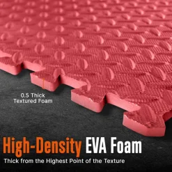 Exercise Mat 50 Pcs, Cushioned EVA Foam, Non-Skid, Red/Blue<SQUATZ Outlet