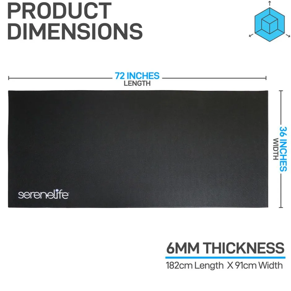 Exercise Mat for Floor Protection, Non-Slip PVC Foam, 36"x72"<SereneLife Clearance