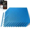 Exercise Mat 6-Piece Set, Cushioned EVA Foam, Non-Skid, Easy Assembly, Blue<SQUATZ Best