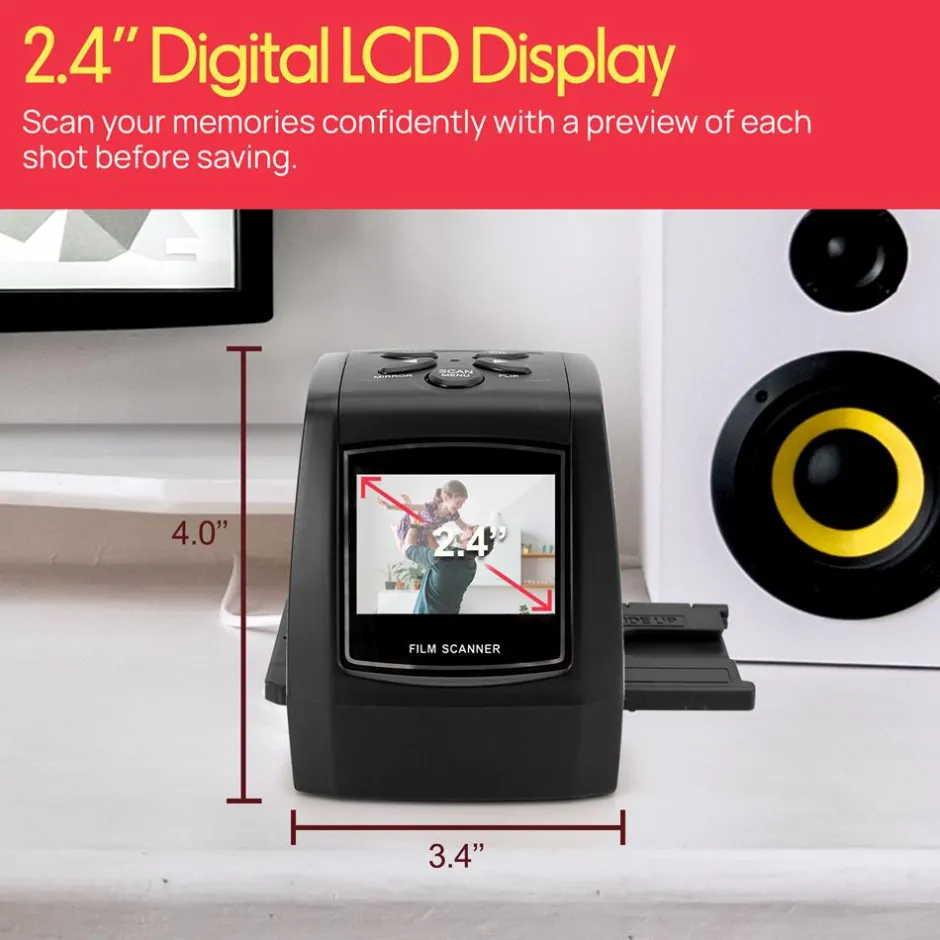 Film Scanner Slide Digitizer 22MP LCD Display TV Output<Pyle Sale