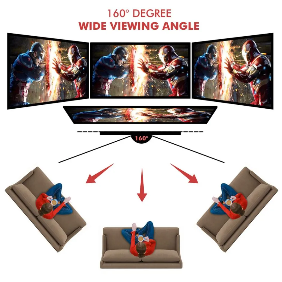 Foldable Projector Screen 120" HD 4K Matte White Wrinkle-Resistant<Pyle Discount