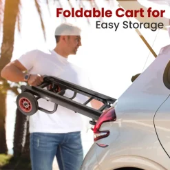 Folding Equipment Cart, 8-in-1 Convertible, R-Trac Wheels, Steel<Pyle Clearance