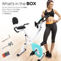 Folding Exercise Bike, Cardio Workout, 8 Resistance Levels, Pulse Monitor<SereneLife Online