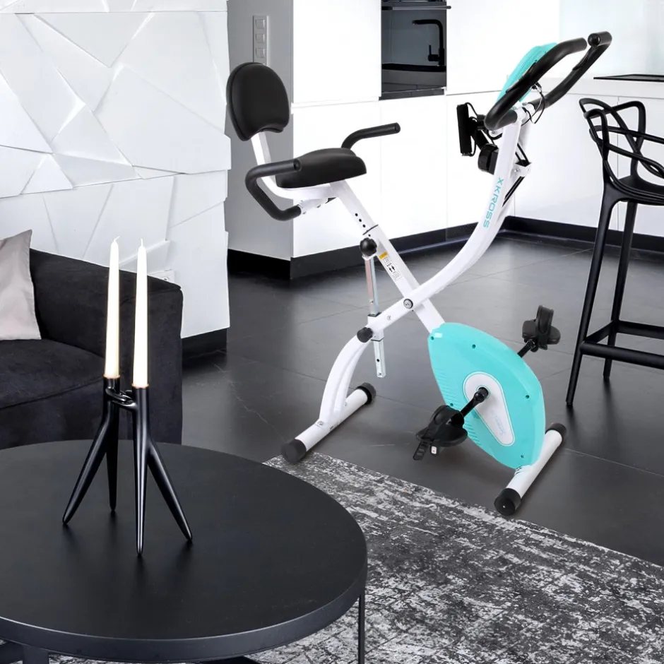 Folding Exercise Bike, Cardio Workout, 8 Resistance Levels, Pulse Monitor<SereneLife Online