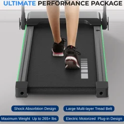 Folding Treadmill for Weight Loss, 2.5 HP Motor, Shock Absorption, White LED<SereneLife Hot