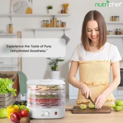 Food Dehydrator for Efficient Preservation, 5 Trays, High-Heat Circulation<NutriChef Clearance