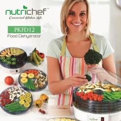 Food Dehydrator Machine, Even Dehydration, 5 Easy-Clean Trays, White<NutriChef Best
