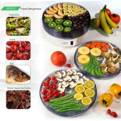 Food Dehydrator Machine, Even Dehydration, 5 Easy-Clean Trays, White<NutriChef Best