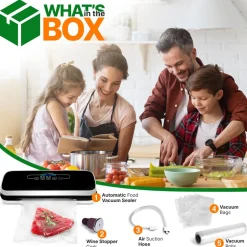 Food Vacuum Sealer - Extends Shelf Life, High Suction, LED Touch Controls<NutriChef Online
