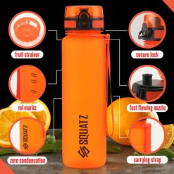 Frosted Water Bottle With Strainer<SQUATZ Sale