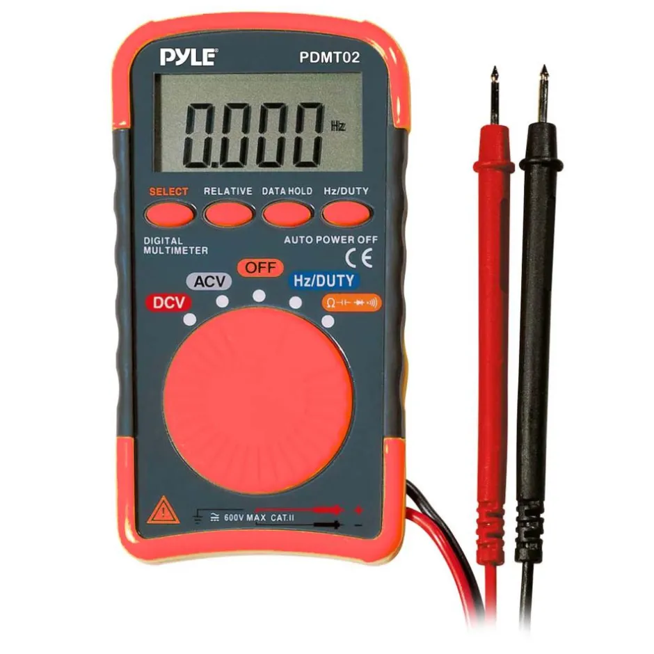 8-Function Digital Multimeter, Accurate Readings, Compact Design<Pyle Online